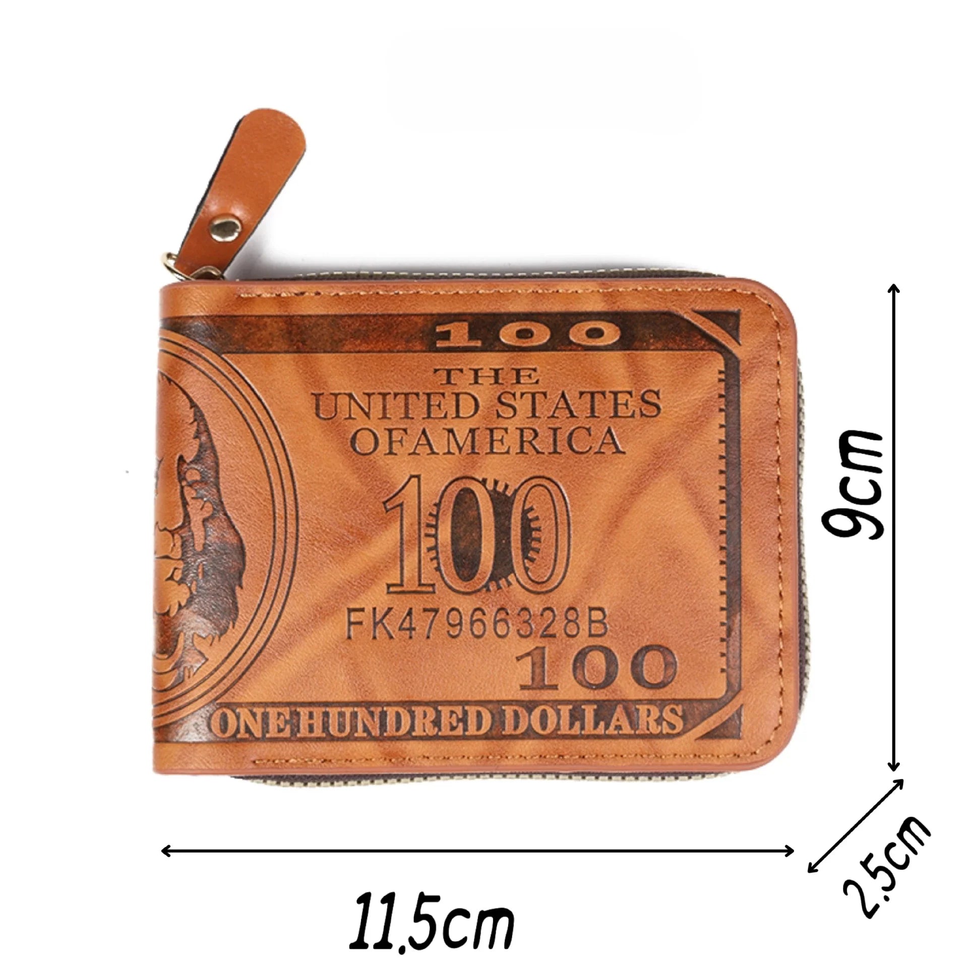 CEXIKA PU Leather Men's Wallet | Zipper Clutch Money Clip Card Holder