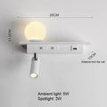 DecorBites™ LED Bedside Wall Lamp with USB Charging, Modern Design for Home Decor
