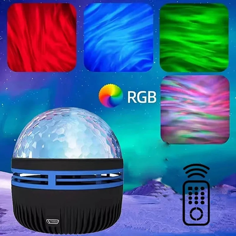 Northern Lights LED Atmosphere Projector | 7 Modes Starry Night Light with Remote