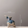 DecorBites™ Irregular Ink Pattern Ceramic Flagon Vase - Chinese Porcelain Home Decoration