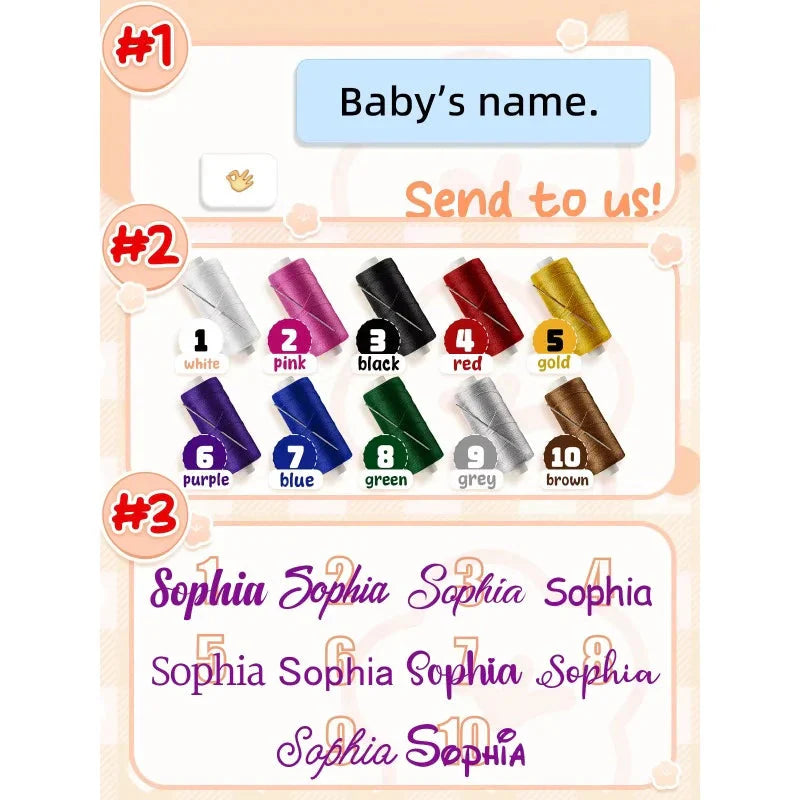 Personalized Newborn Baby Blanket with Name & Custom Stroller Gift Set