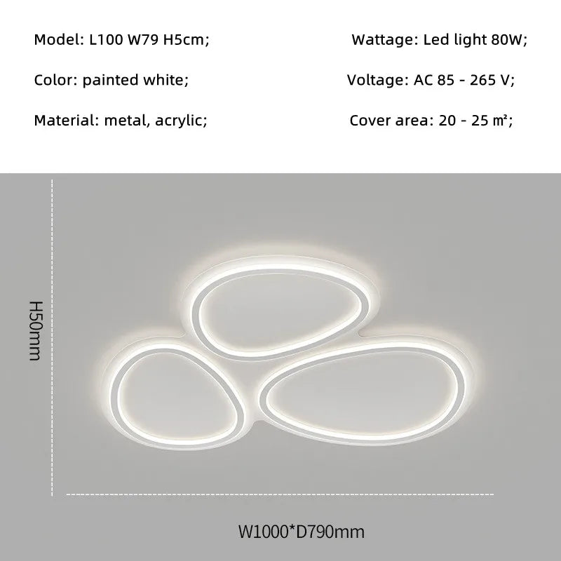 DecorBites™ Circular Lumines Panel Ceiling Light for Living Dining Room Decor