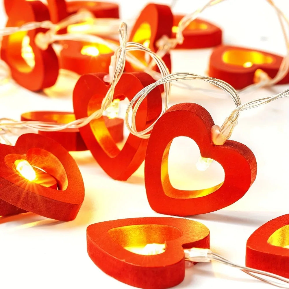 10pcs Love LED String Lights | Valentine's Day Wedding Party Decoration