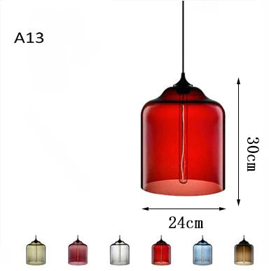 Vintage colorful glass chandelier light for living room