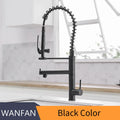 DecorBites™ Black Chrome Tall Kitchen Faucet with Pull Down Spray and Swivel Spout