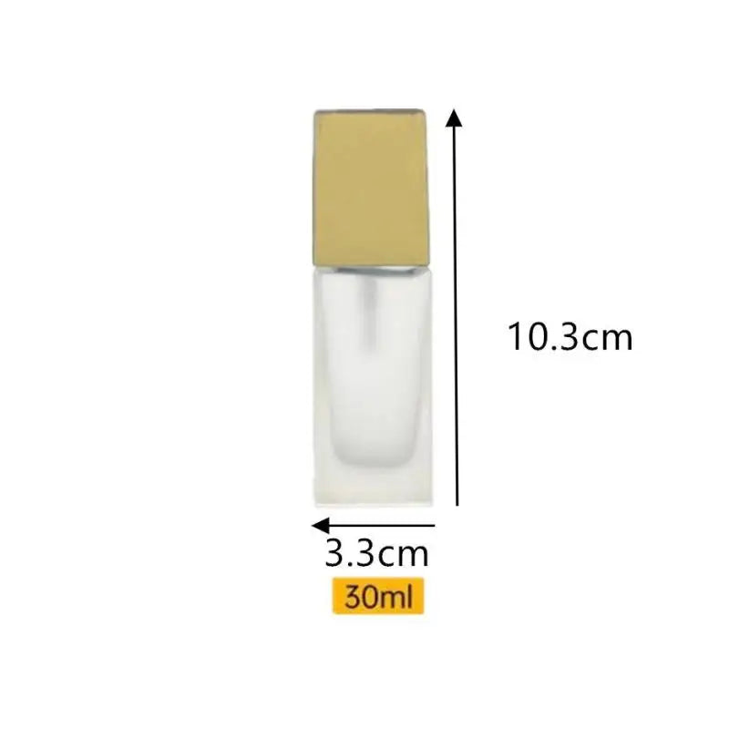 Empty Pump Bottle Glass Liquid Foundation Container | Refillable 15/30ml Travel Bottle