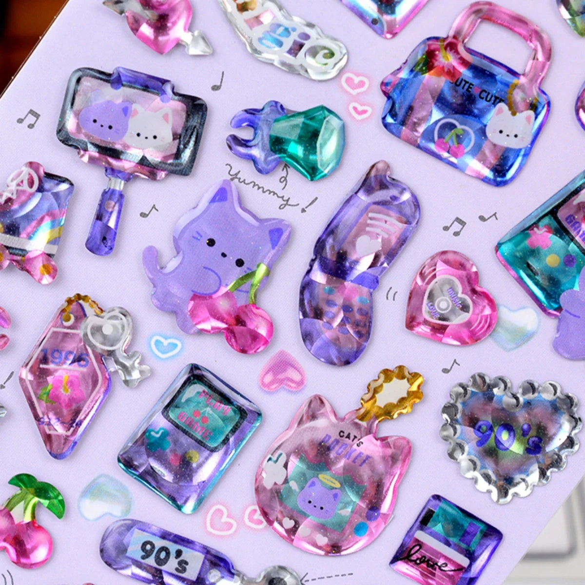 Colorful Cartoon Candy Stickers for Scrapbooking | DIY Journal Decoration Set