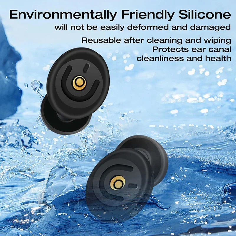 Silicone Ear Plugs for Noise Reduction | Reusable Sleeping Earplugs