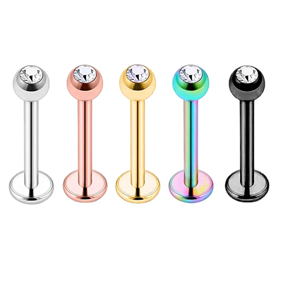 5pcs Tragus Stud Earring Set | Heart CZ Cartilage Piercing Jewelry