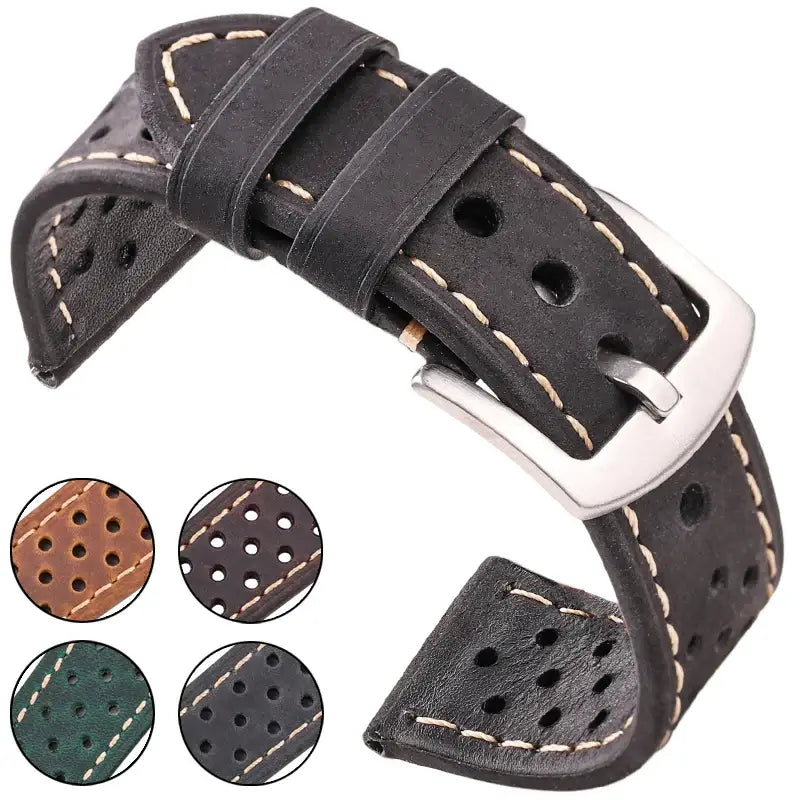 Samsung Galaxy Watch Leather Band - Breathable Classic Style