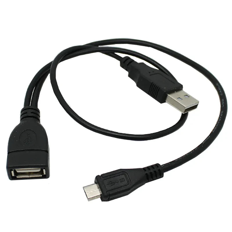 2-in-1 Micro USB to USB OTG Adapter with Power Cable | For Fire Stick, PlayStation Classic & More