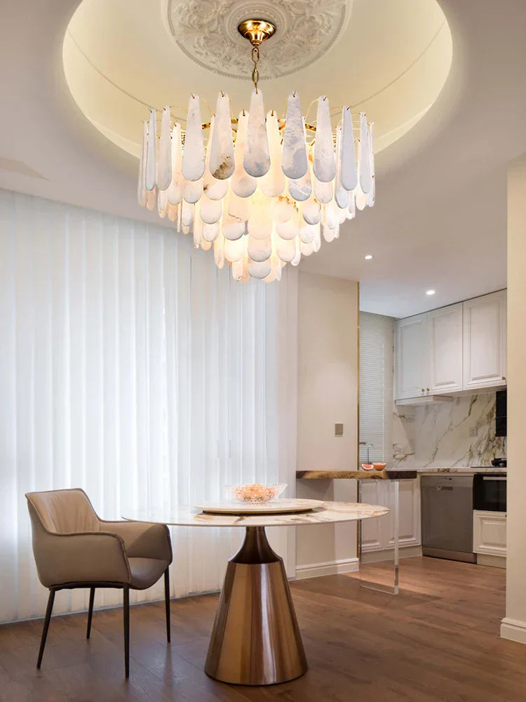 DecorBites™ Art Deco Marble Home Chandelier Lighting Dimmable LED 2025