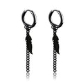 Vintage Punk Stainless Steel Stud Earrings for Men Women | 1 Pair Black Earrings Set