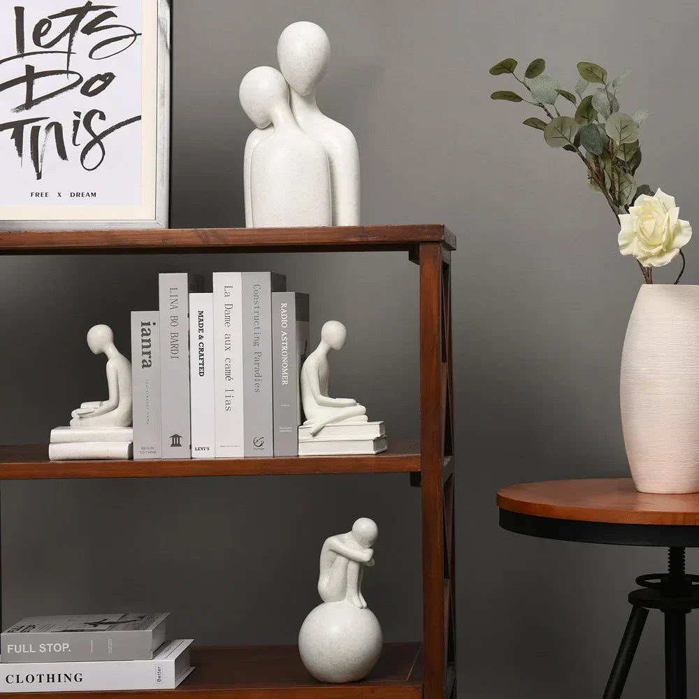 DecorBites™ Abstract People Resin Statue Set for Modern Home Decor