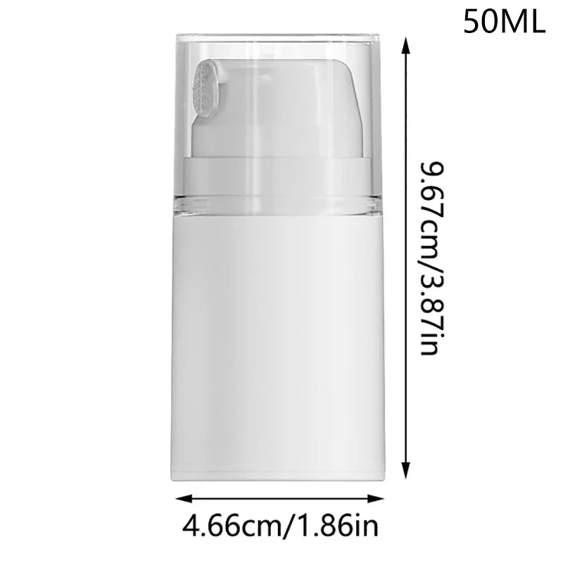 Portable Travel Airless Pump Jar | Leak Proof Refillable Cosmetic Bottle