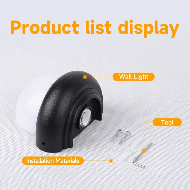 DecorBites™ LED Wall Light for Home Decor and Exterior Lighting
