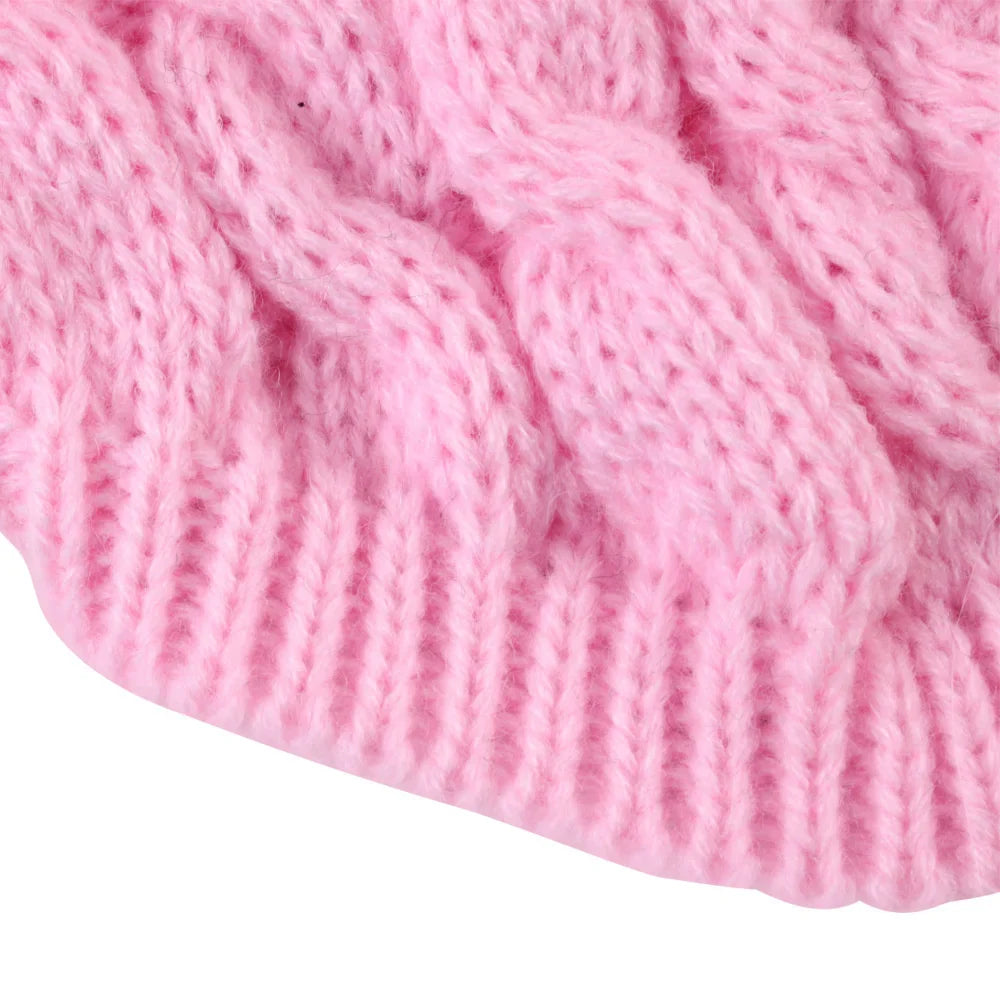 Classic Solid Knit Dog Sweater | Warm Winter Pullover for Small Breeds