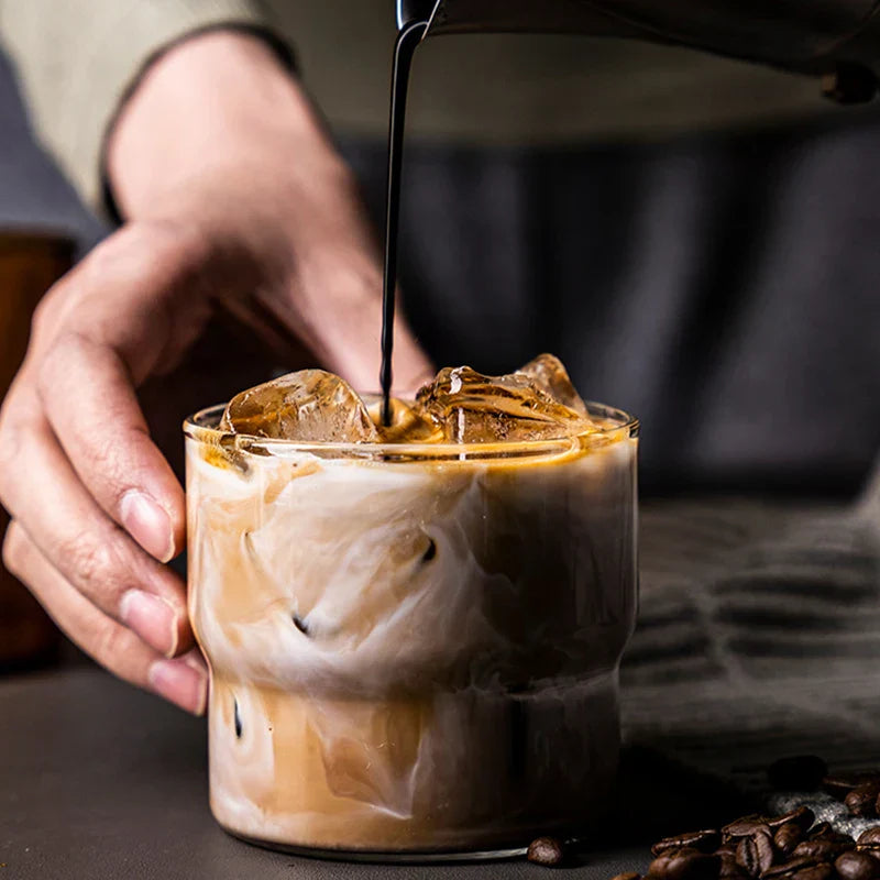 DecorBites™ Creative Glass Coffee Smoothie Cup | Heat-Resistant Drinkware for drinks