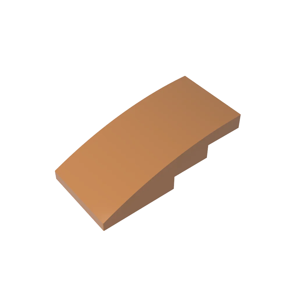 Slope, Curved 4 x 2 Building Block (Gobricks GDS-660) | Compatible with Lego 93606 Parts for DIY