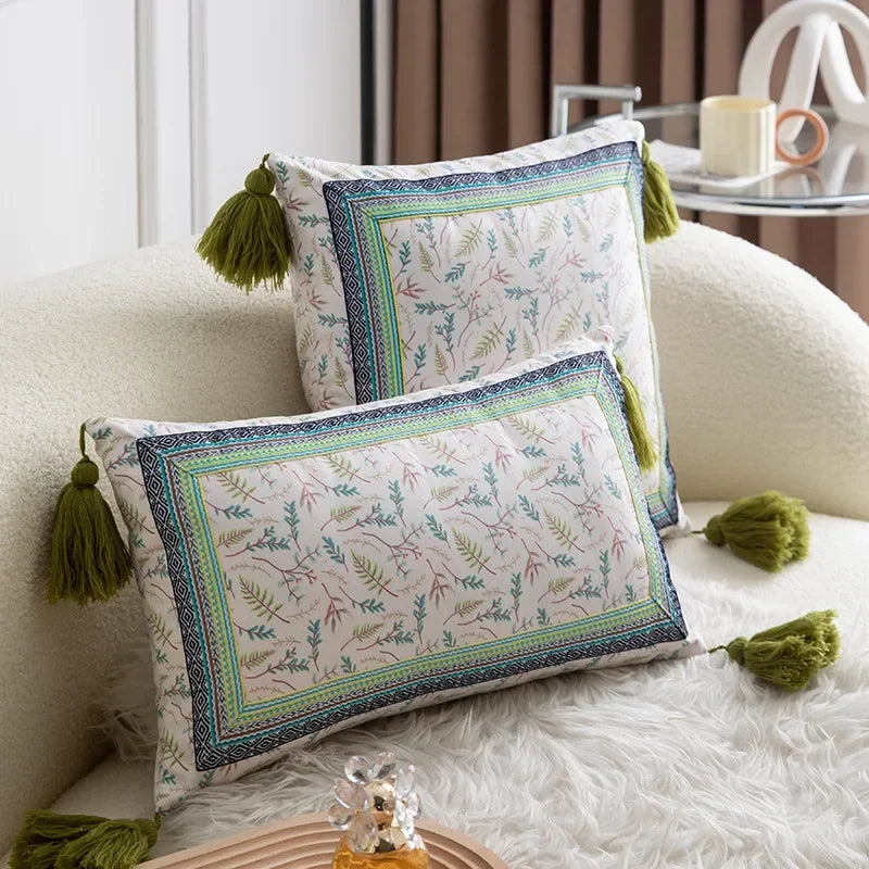DecorBites™ Ethnic Style Tassel Throw Pillow Cover Set