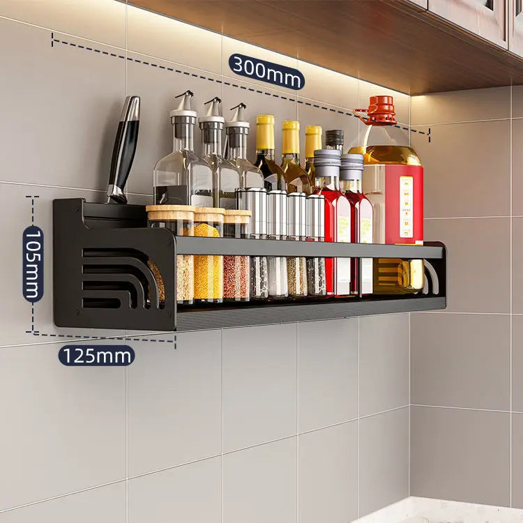 DecorBites™ Double-Layer Kitchen Organizer Wall Spice Storage Rack