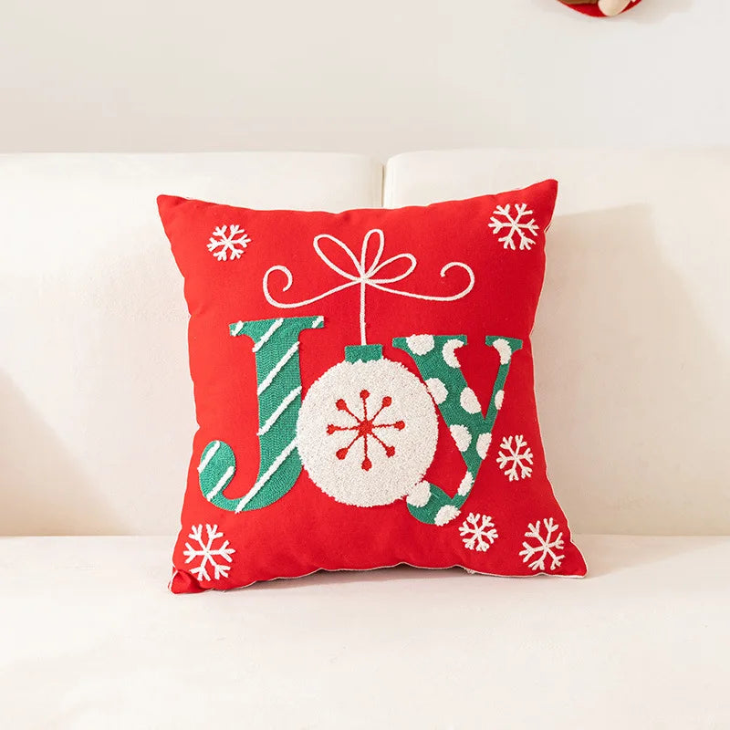 DecorBites™ Embroidered Christmas Pillow Cases for Festive Decor