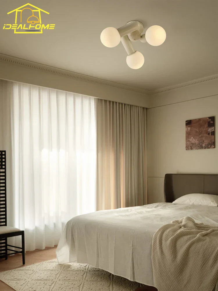 DecorBites™ Cream Wind LED Ceiling Light - Modern, Warm, Simple Home Decor