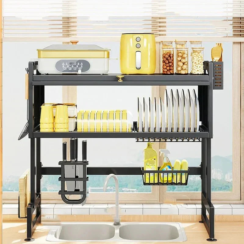 DecorBites™ Kitchen Cabinet Organizer Shelf for Sink Seasoning Tableware Storage
