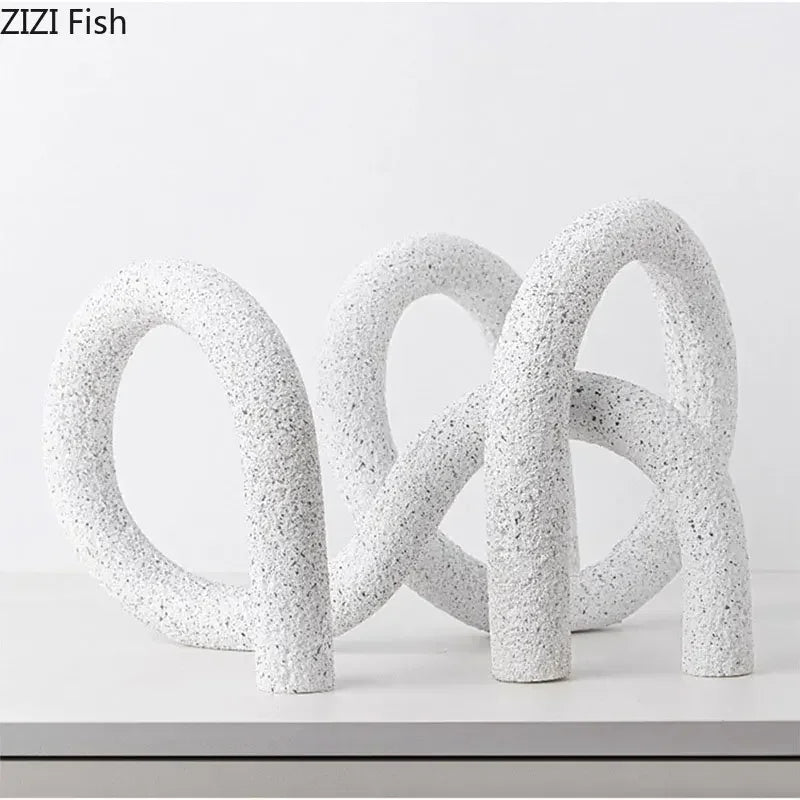 DecorBites™ Abstract Twisted Knot Sculpture for Room Aesthetics Decor