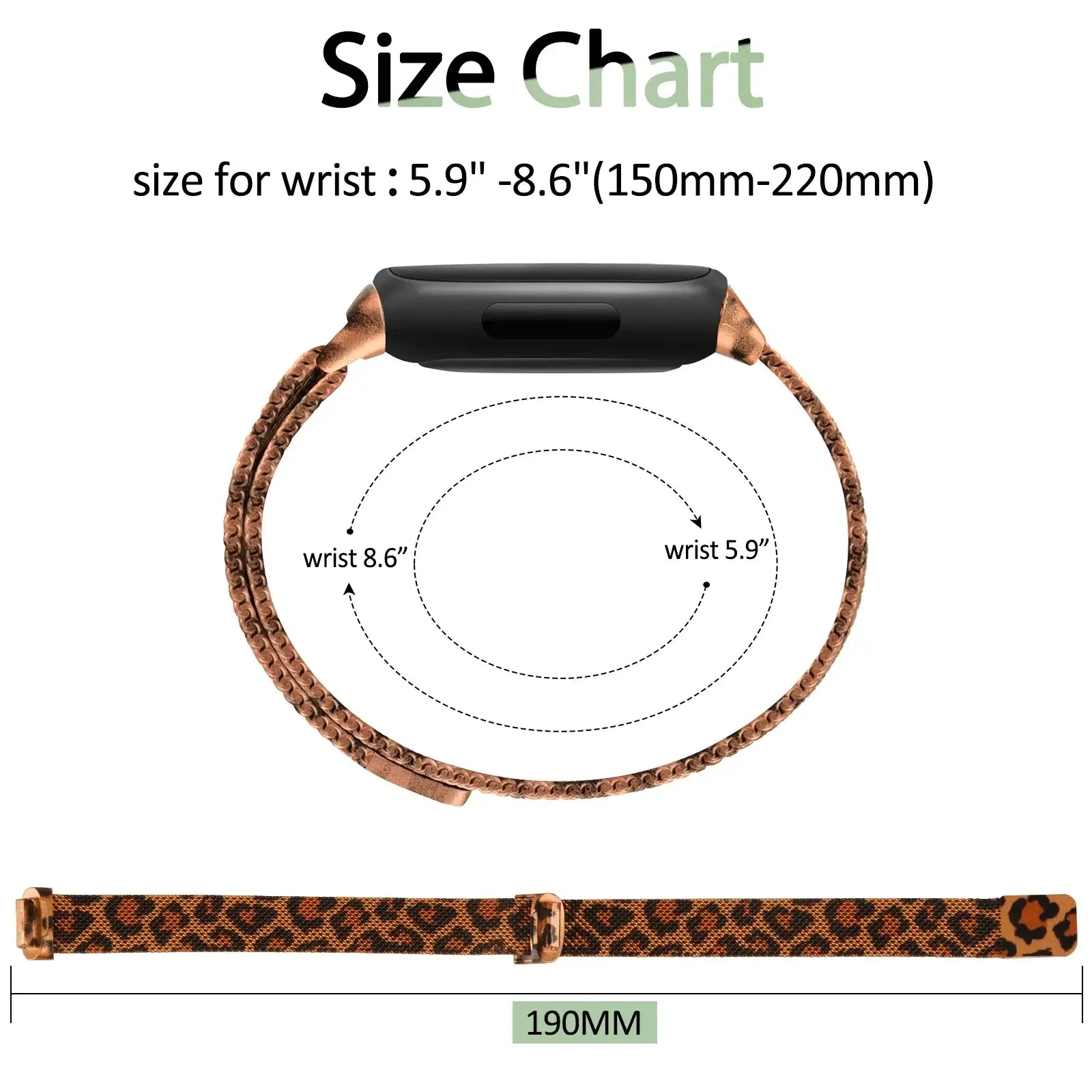 Fitbit Inspire 3 Metal Magnetic Loop Band – Stainless Steel Mesh Strap