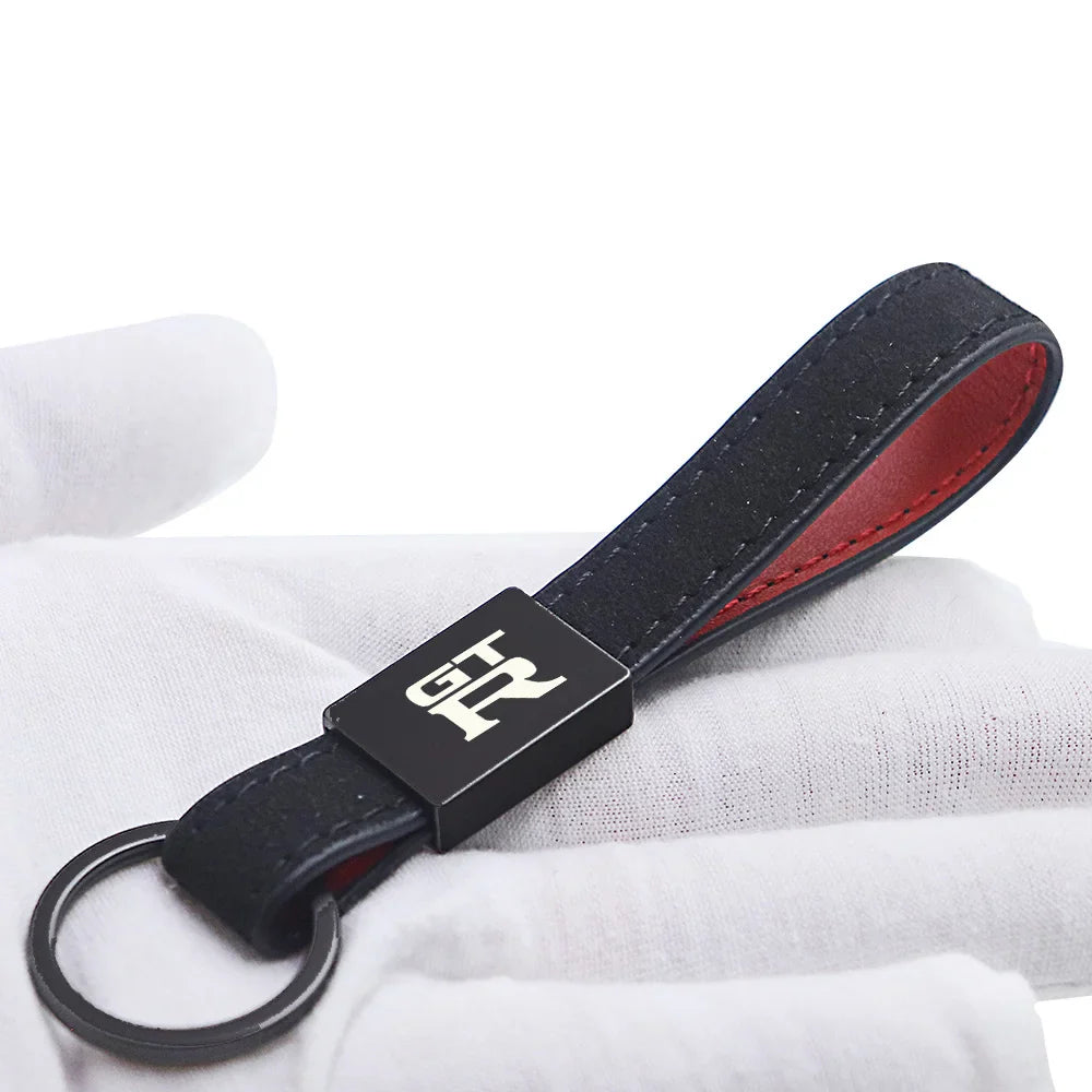 Nissan GT-R Keychain | Premium Leather Car Key Ring for R35 Enthusiasts