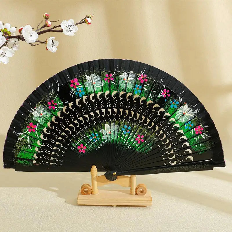 Folding Fan for Dancing and Decoration | Spanish Hand Crafted Wood Fan