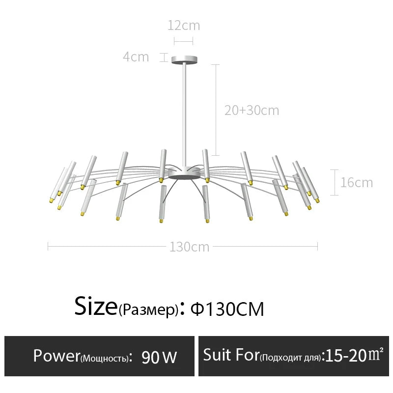 DecorBites™ LED Chandelier: Modern Nordic Design for Living Room, Bedroom, Office, Study - Home Décor Lighting