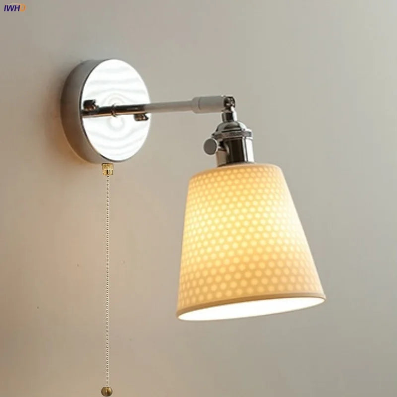 DecorBites™ Ceramic LED Wall Light Fixture Up Down Rotate Modern Style Bedside Lamp