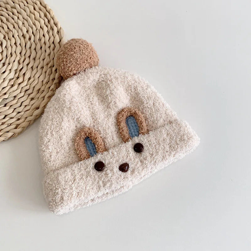 Little Bear Baby Knit Hat | Windproof Winter Cap with Ear Protection for Boys and Girls