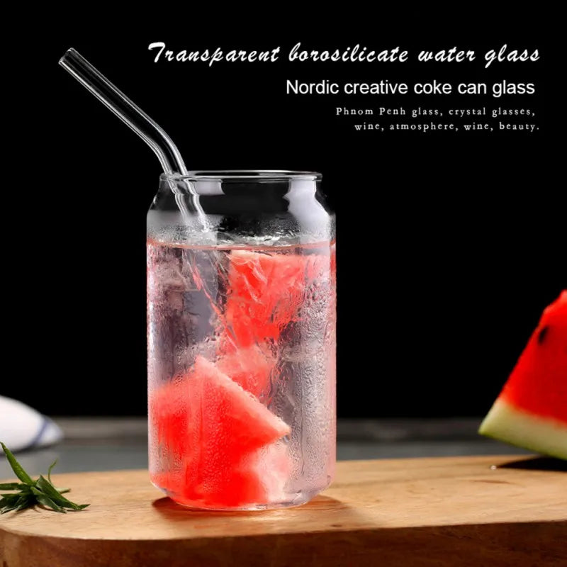 DecorBites™ 574ML Large Can Shape Beer Glass Cup, Durable Borosilicate Glass Drinkware