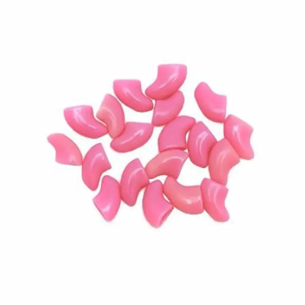 20pcs Soft Silicone Cat Nail Caps | Scratch Protection Covers for Pets