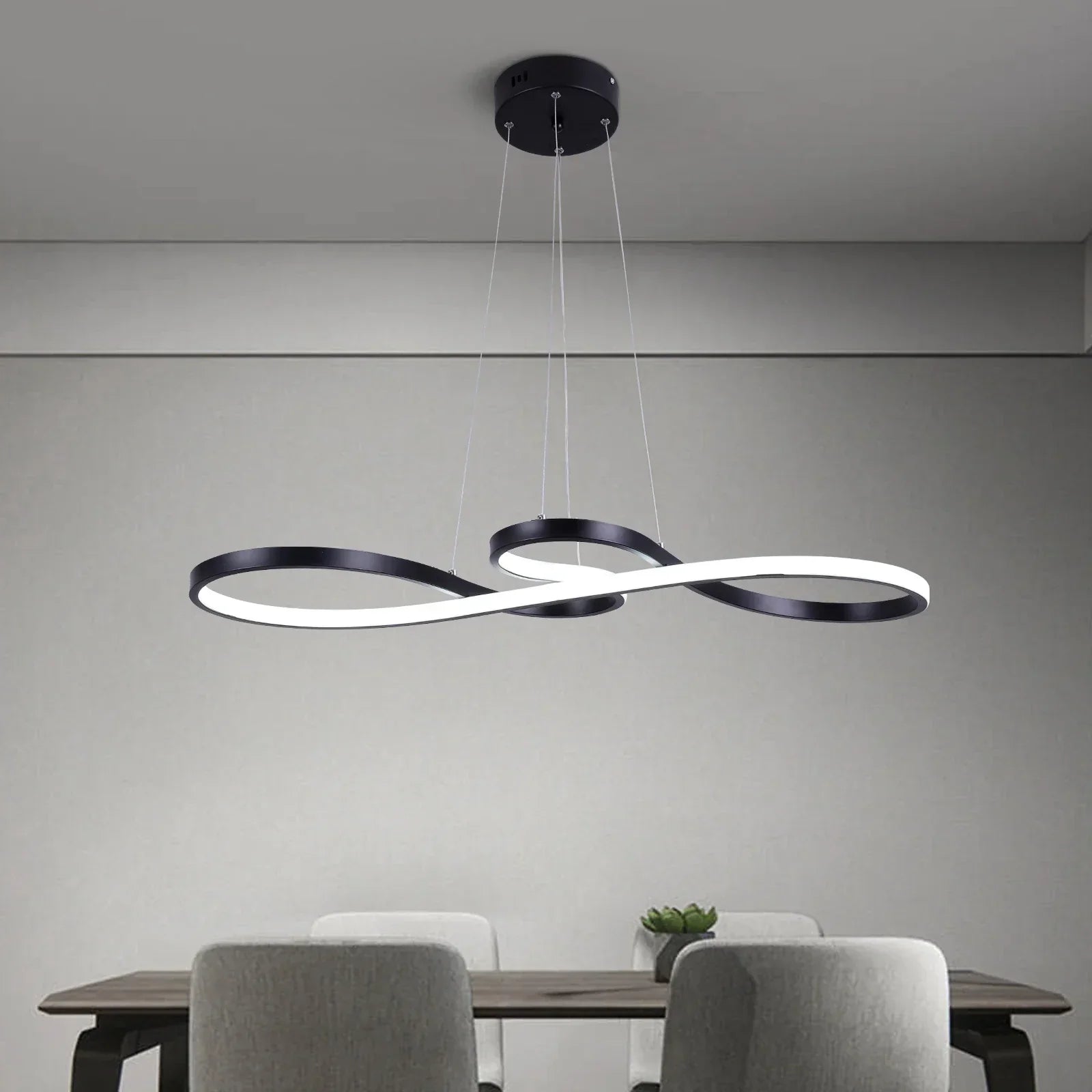DecorBites™ Acrylic Chandelier LED Ceiling Light Minimalist Design for Dining Room