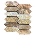 Scabos Travertine Mosaic Tile 12x12 - Strada Design Gold Tone