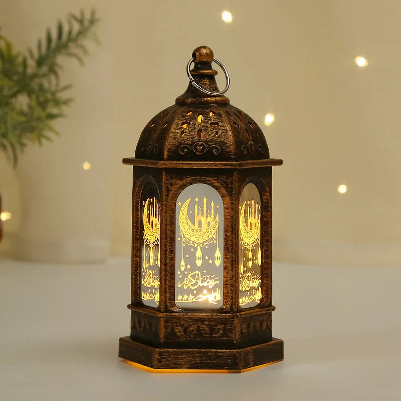 LED Star Moon Candlestick Light | Ramadan Decoration with Castle Wind Lamp