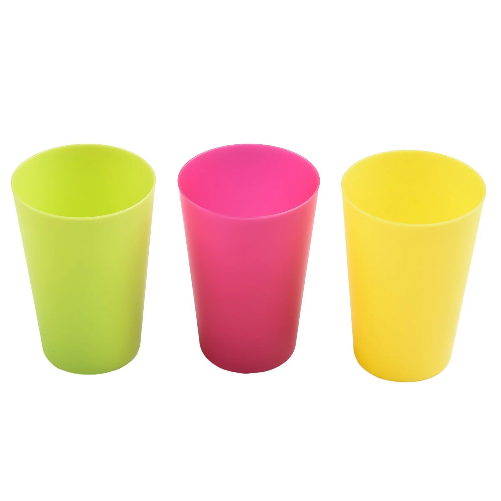 Colourful Plastic Cups Set of 6 | Microwave Safe Drinking Glasses for Juice, Coffee, and Water