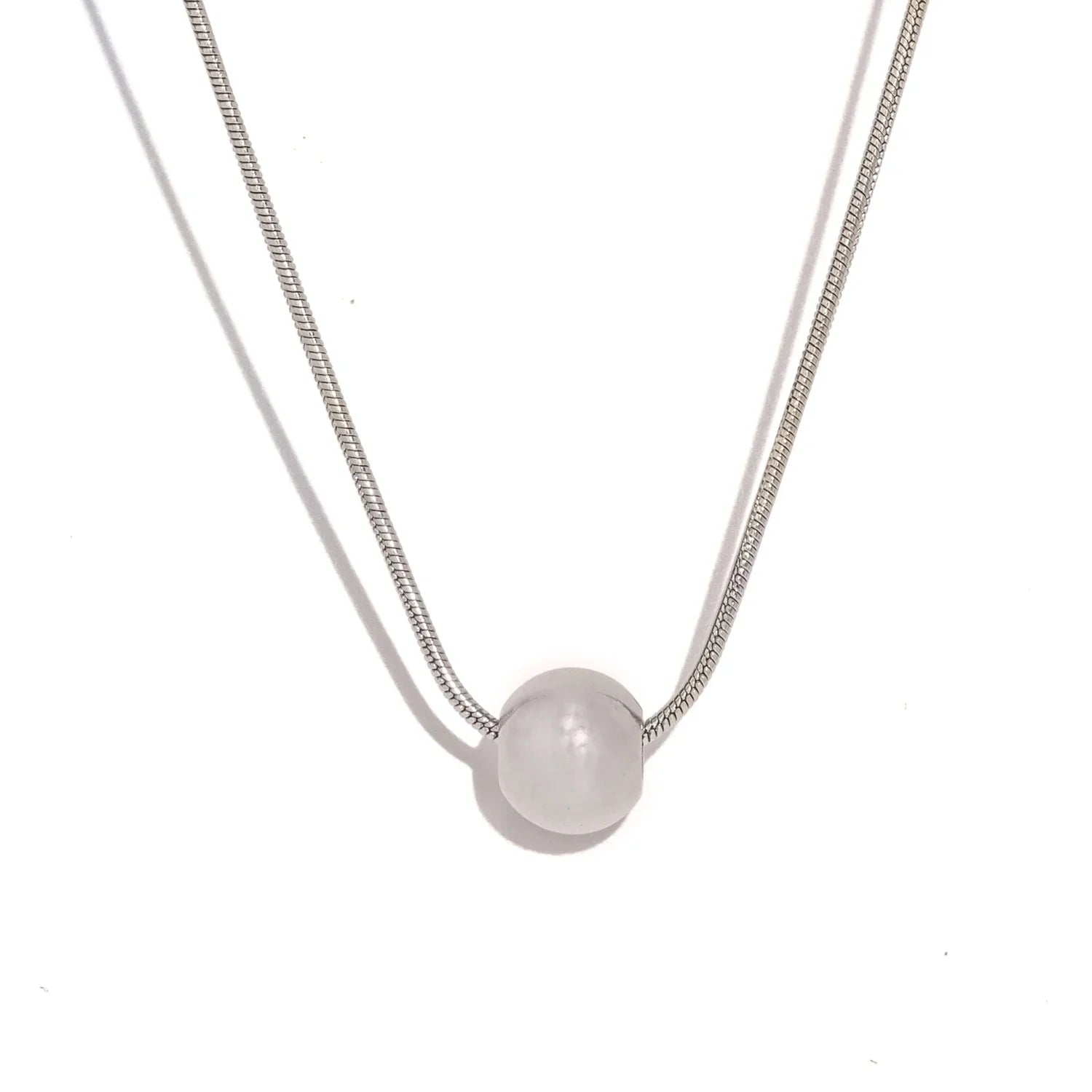 Minimalist Round Bead Necklace | Stainless Steel Handmade Chain for Women