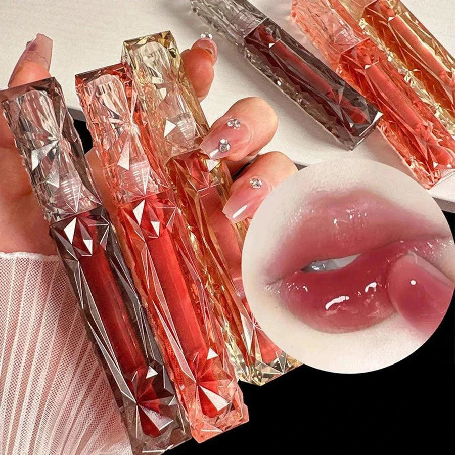 Long-Lasting Lip Gloss - Moisturizing Waterproof Mirror Finish