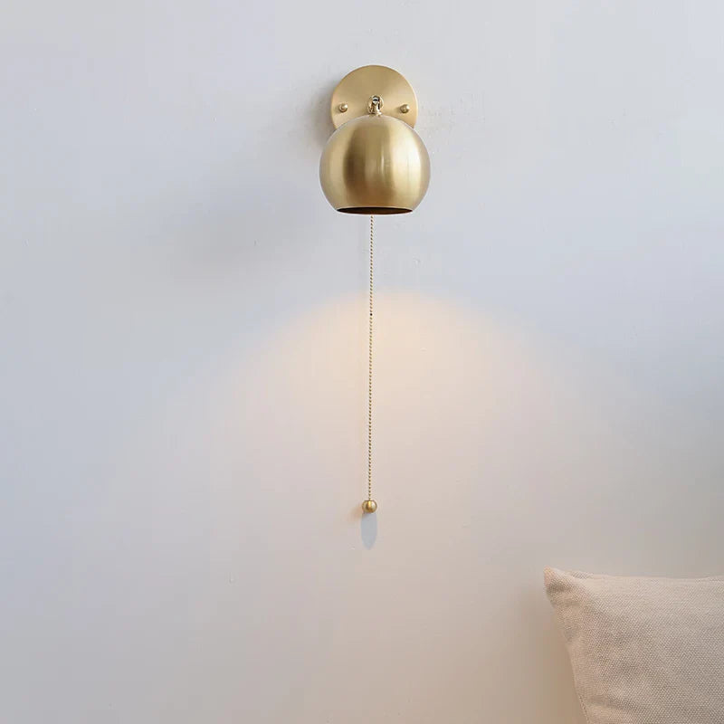 DecorBites™ Copper Wall Light with Pull Chain Switch, Modern Nordic Design