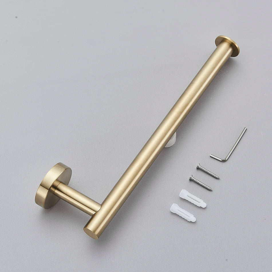 DecorBites™ Bathroom Hardware Set Shelf Paper Holder Hook Towel Rack Ring Bath Accessories