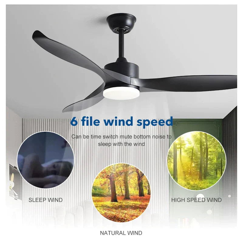 DecorBites™ 52 Inch Pure Copper DC Motor Remote Control Ceiling Fan With Light