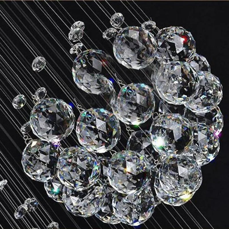 DecorBites™ Crystal LED Chandelier for Large Villa Ceiling Lights, Hotel, Kitchen Decor