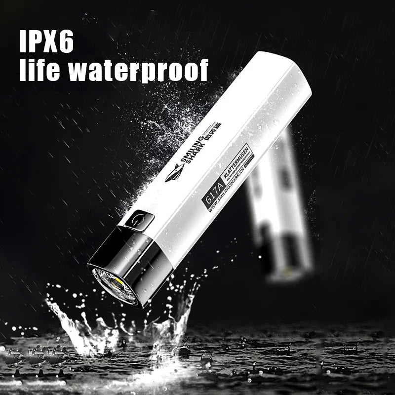 USB Rechargeable Mini LED Flashlight 2 in 1 Power Bank | 450 Lumen Super Bright Torch