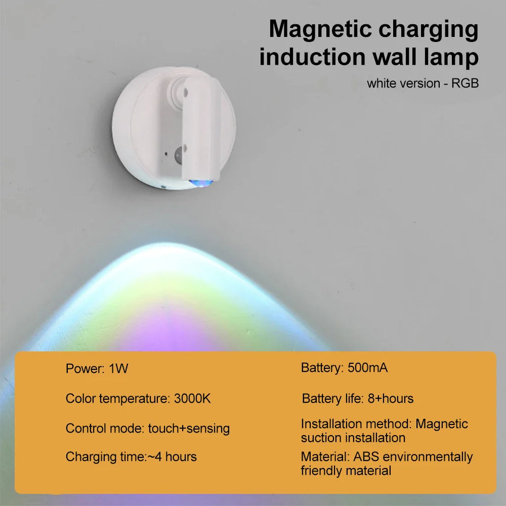 LED Light Magnetic USB Rechargeable Wall Light | Dimmable Reading Spotlight