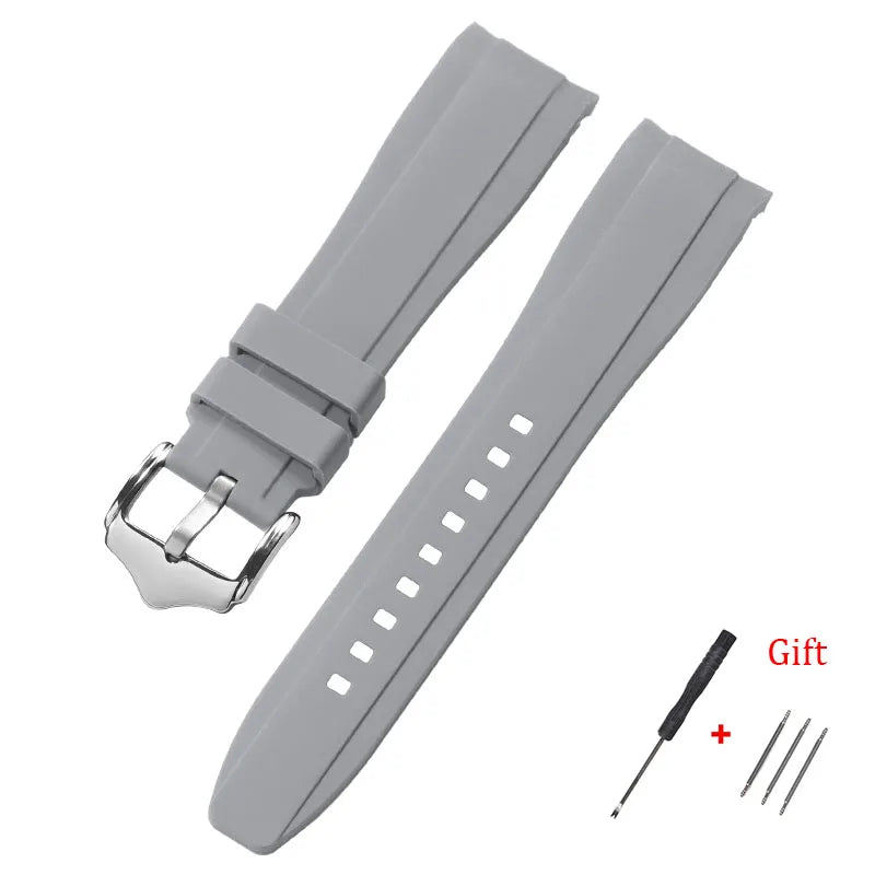 COROS Bands Silicone Watch Band Curved End Waterproof Rubber Strap